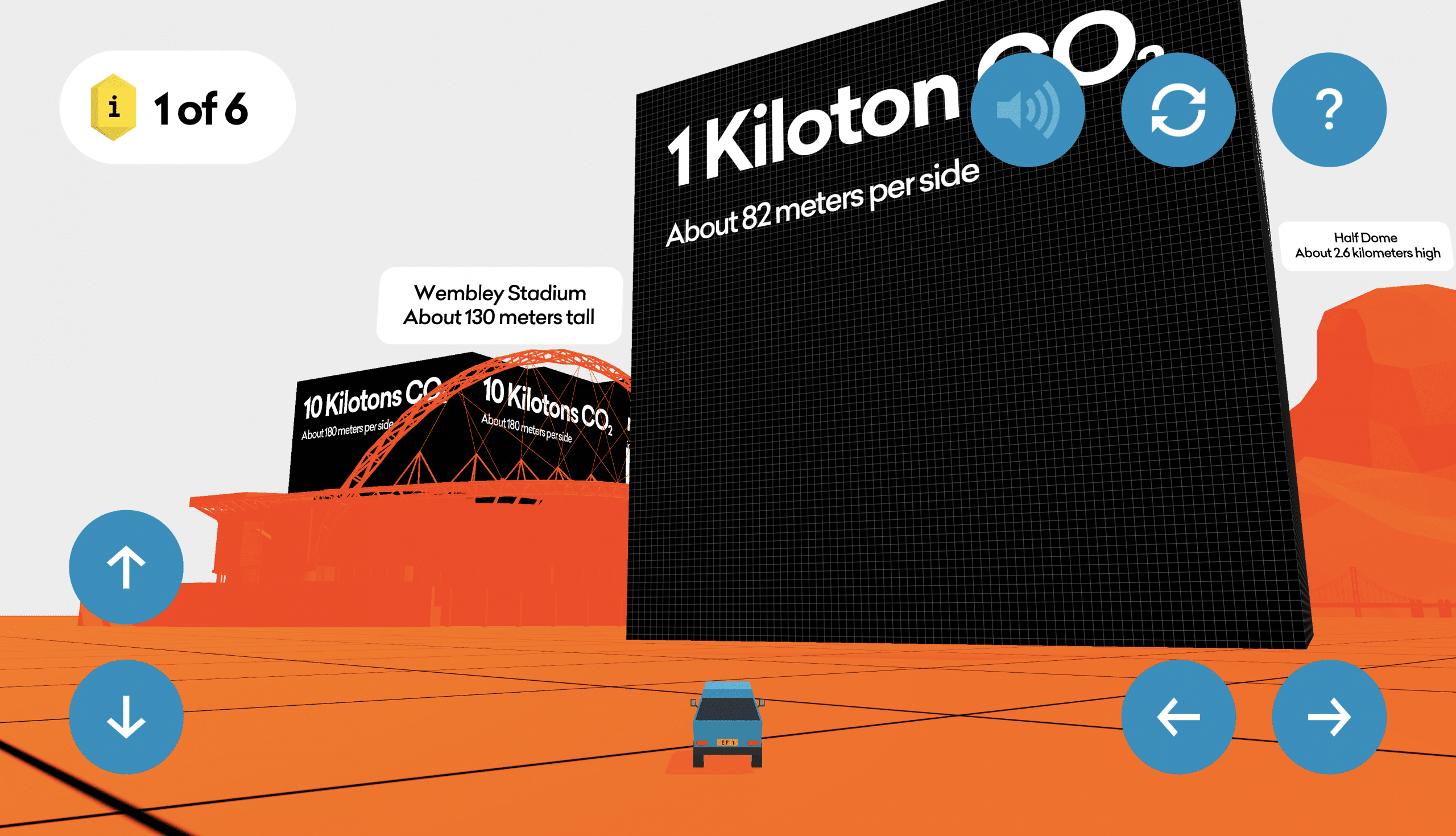 View of 1 Kiloton of CO2